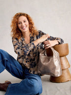 White Stuff Paloma Notch Neck Top – Embroidered Viscose Blouse