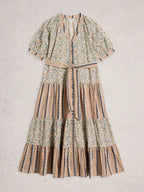 White Stuff - Clementine Floral Stripe Midi Dress