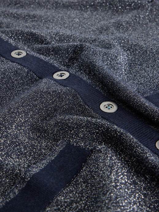 White Stuff Charlotte Sparkle Cardi – Dark Navy | Organic Cotton