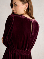 White Stuff Lucy Velvet Dress – Jewel Tone Midi | Soft & Elegant