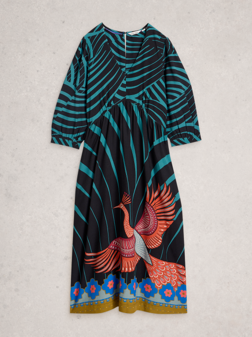 White Stuff Lucy Midi Dress – Phoenix Bird Print