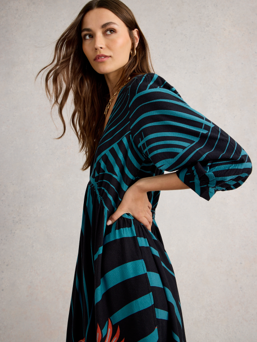 White Stuff Lucy Midi Dress – Phoenix Bird Print