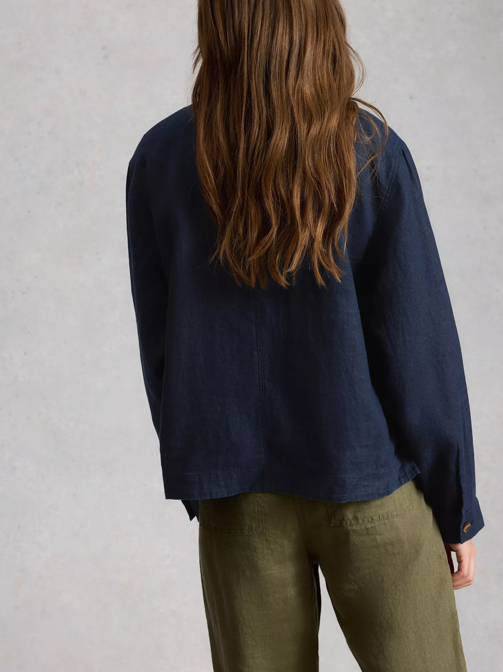 Isabel Linen Jacket – Dark Navy | Women’s Lightweight Jacket