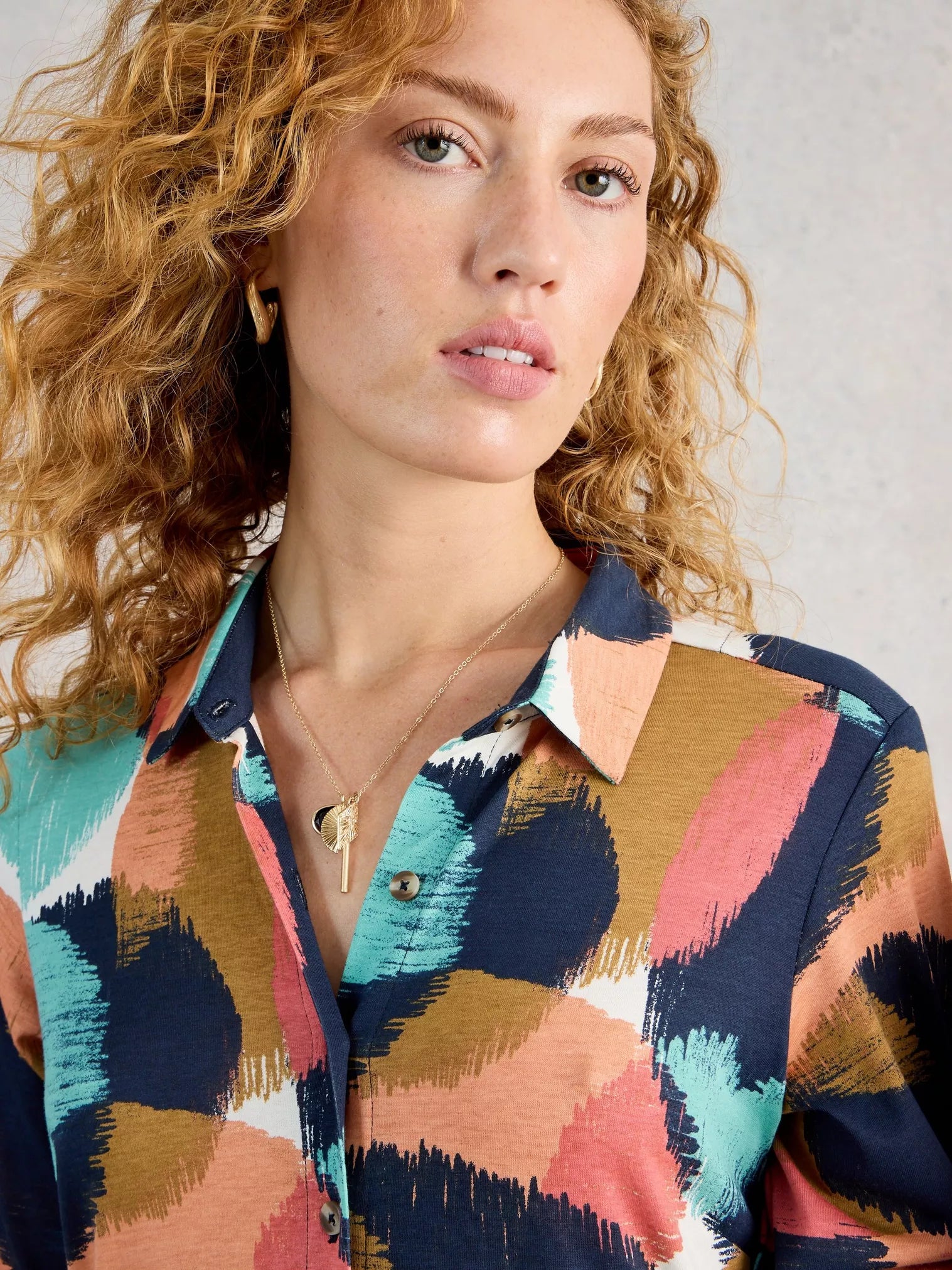 White Stuff Rua Jersey Midi Shirt Dress | Organic Cotton & Modal