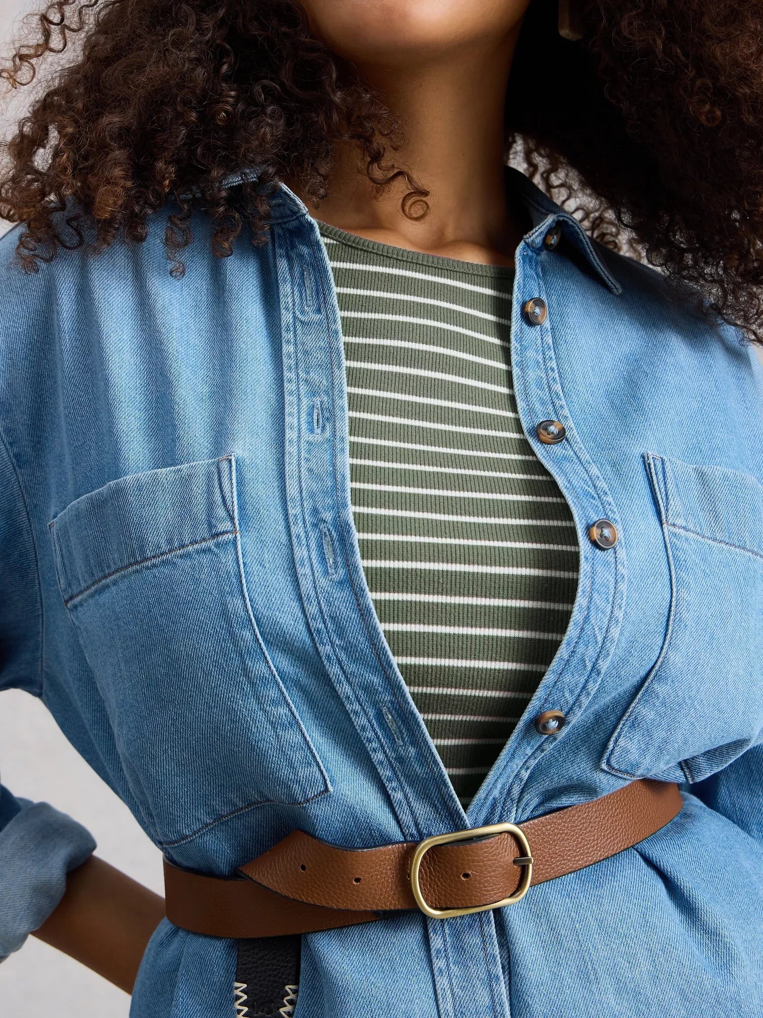 White Stuff Shay Jersey Mix Dress | Organic Cotton with Pockets