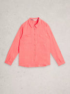 Sophie Linen Shirt – Mid Coral | Women’s Linen Shirt