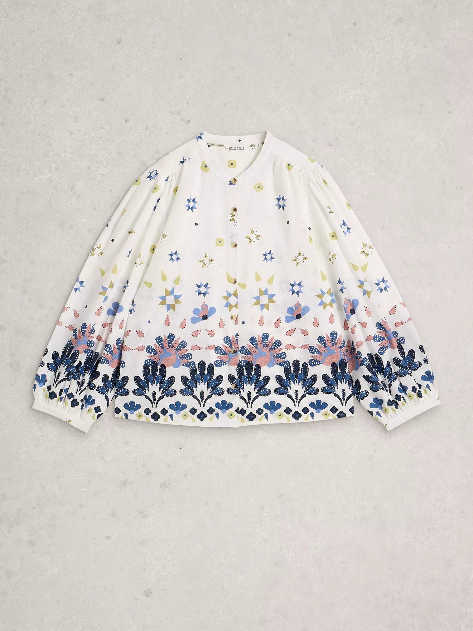 White Stuff Lana Top | 100% Organic Cotton Artistic Print