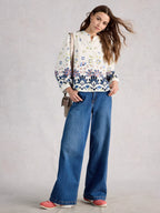 White Stuff Lana Top | 100% Organic Cotton Artistic Print