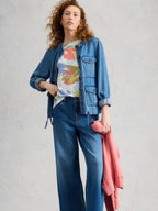 Abbie Crew Neck Print Tee – Ivory | Women’s Casual T-Shirt