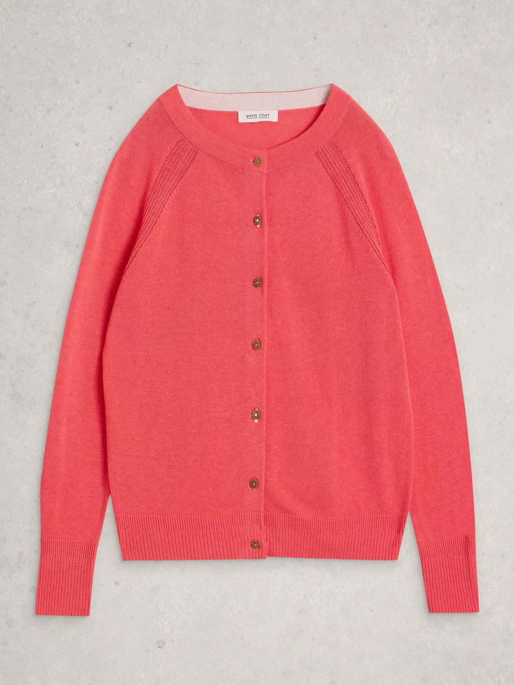 Lulu Crew Neck Cardigan – Bright Pink | Women’s Cardigan