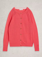 Lulu Crew Neck Cardigan – Bright Pink | Women’s Cardigan