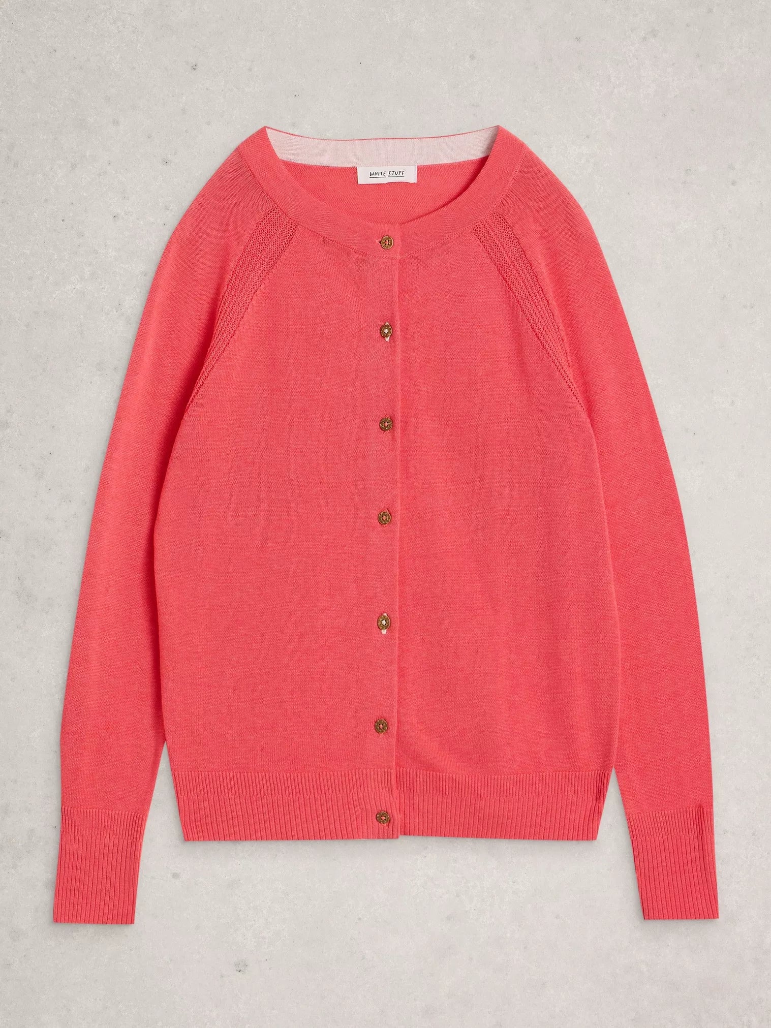 Lulu Crew Neck Cardigan – Bright Pink | Women’s Cardigan