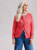 Lulu Crew Neck Cardigan – Bright Pink | Women’s Cardigan