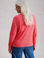 Lulu Crew Neck Cardigan – Bright Pink | Women’s Cardigan