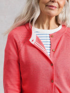 Lulu Crew Neck Cardigan – Bright Pink | Women’s Cardigan