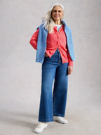 Lulu Crew Neck Cardigan – Bright Pink | Women’s Cardigan