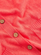 Nova Linen Blend Cardigan – Mid Coral | Women’s Summer Cardigan