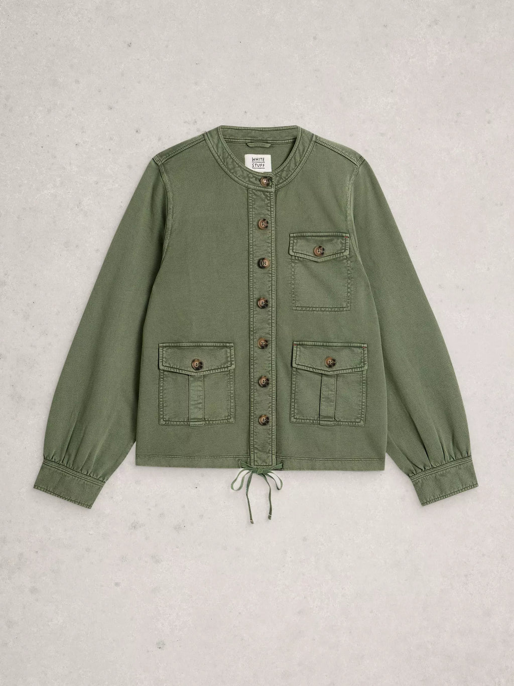 White Stuff Demi Utility Jersey Jacket - Green