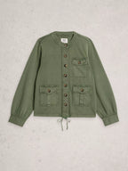White Stuff Demi Utility Jersey Jacket - Green