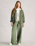 White Stuff Demi Utility Jersey Jacket - Green