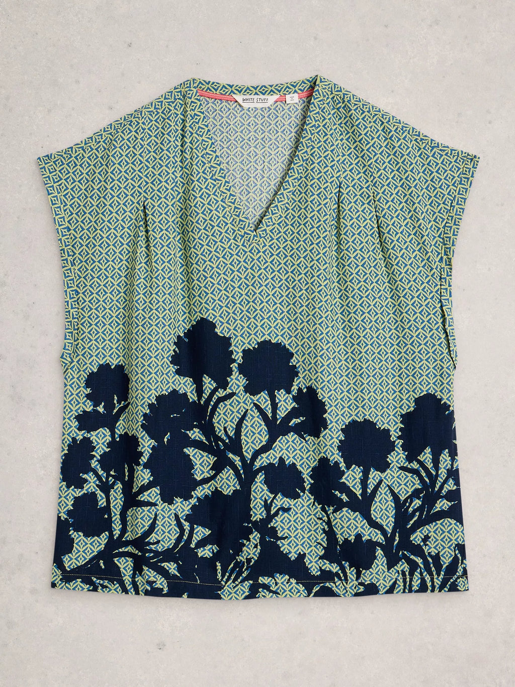 White Stuff - Kate Top – Green Print