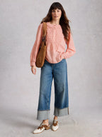 White Stuff Rachel Smock Top | 100% Organic Cotton Blouse