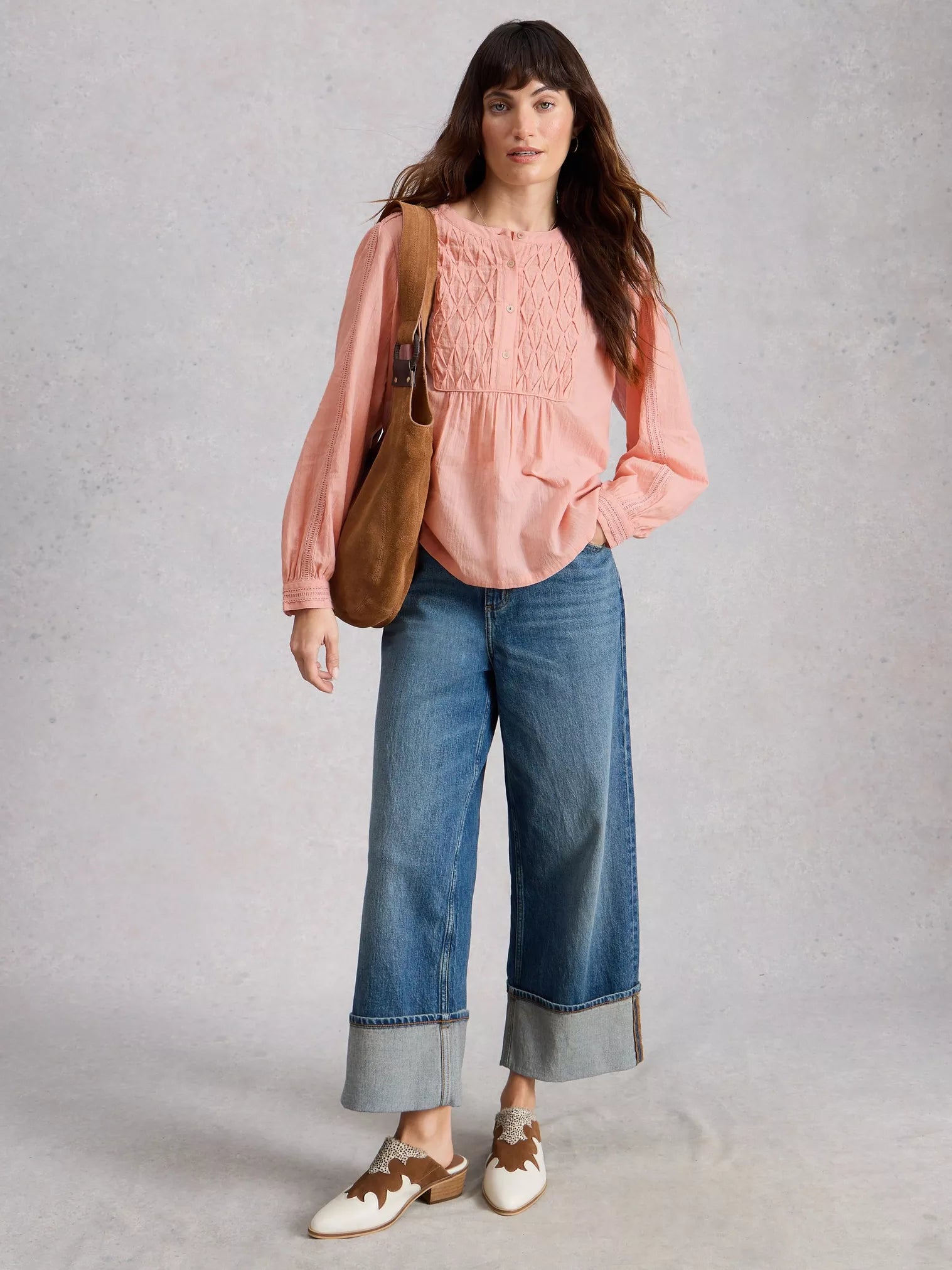 White Stuff Rachel Smock Top | 100% Organic Cotton Blouse