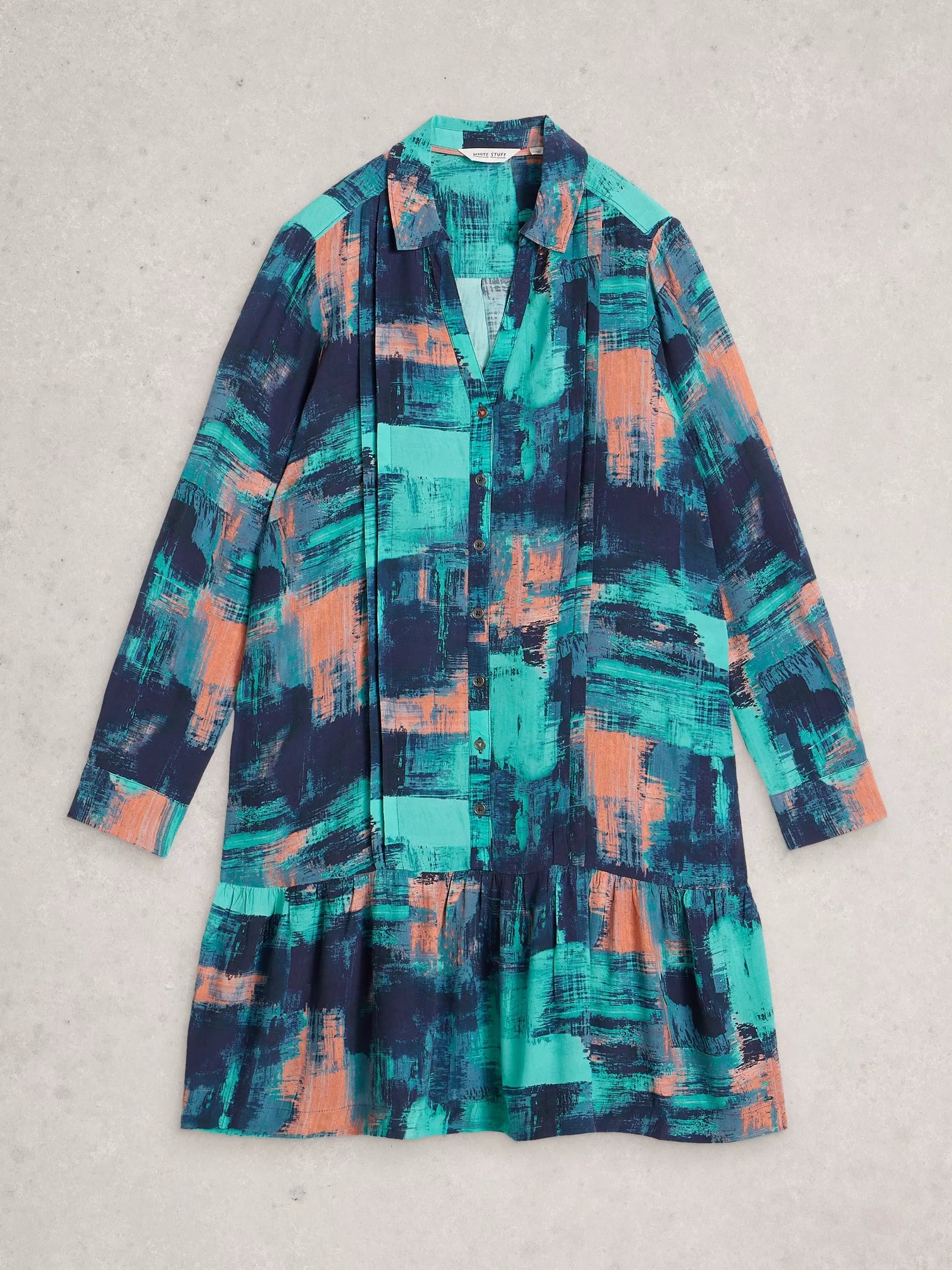 White Stuff Frankie Collared Dress – Navy Multi