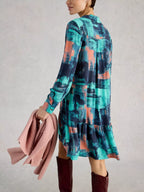 White Stuff Frankie Collared Dress – Navy Multi