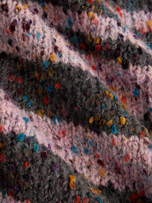 V Neck Textured Jumper – Flecked Knit, Soft Recycled Blend