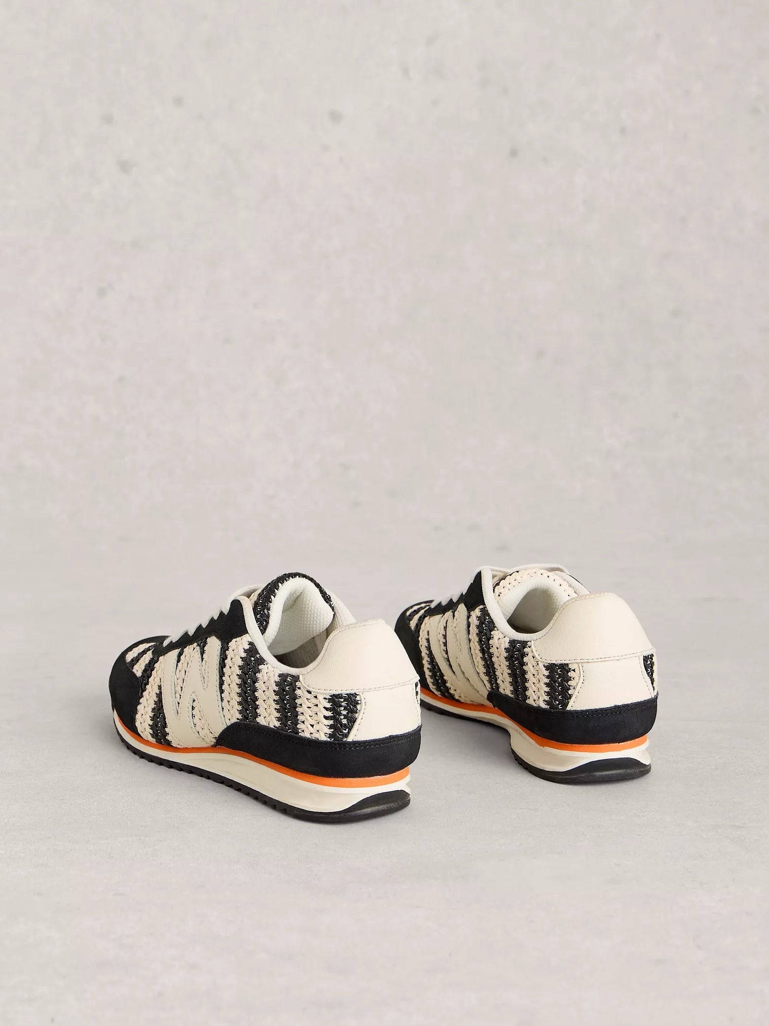 White Stuff Lucy Lace Up Trainers Black | Ireland