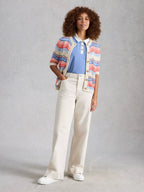 White Stuff Isabella Wavy Cardi – Ivory Multi