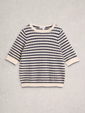 White Stuff Holly Pointelle Knit Tee – Ivory Multi