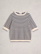 White Stuff Holly Pointelle Knit Tee – Ivory Multi