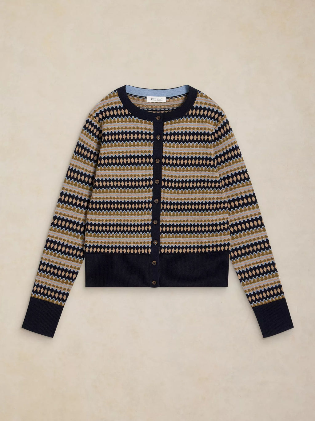 Lois Fairisle Cardi – Navy Multi