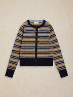 Lois Fairisle Cardi – Navy Multi