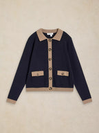 Charlotte Collar Cardi – Navy Multi