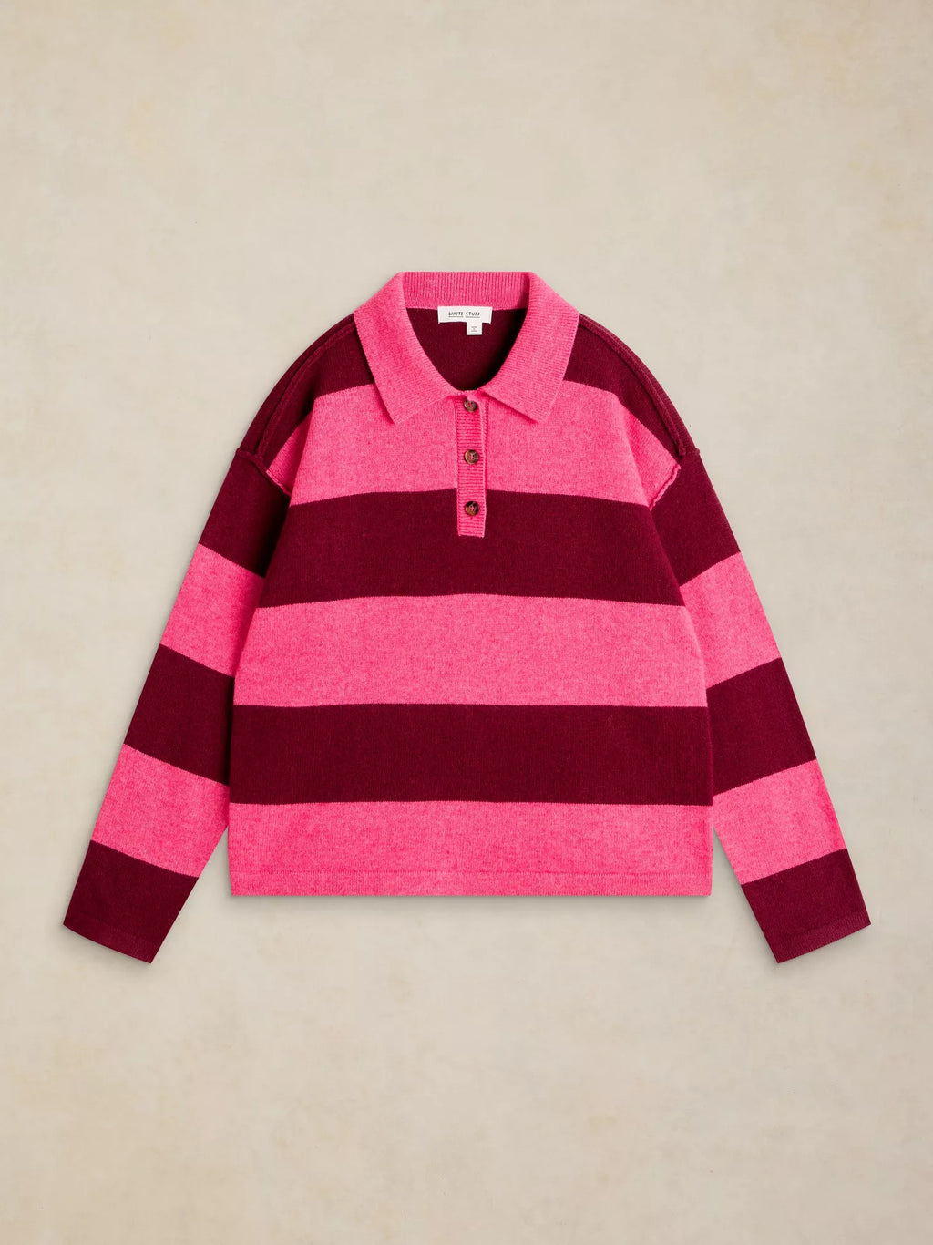 Camilla Stripe Collar Jumper – Pink Multi