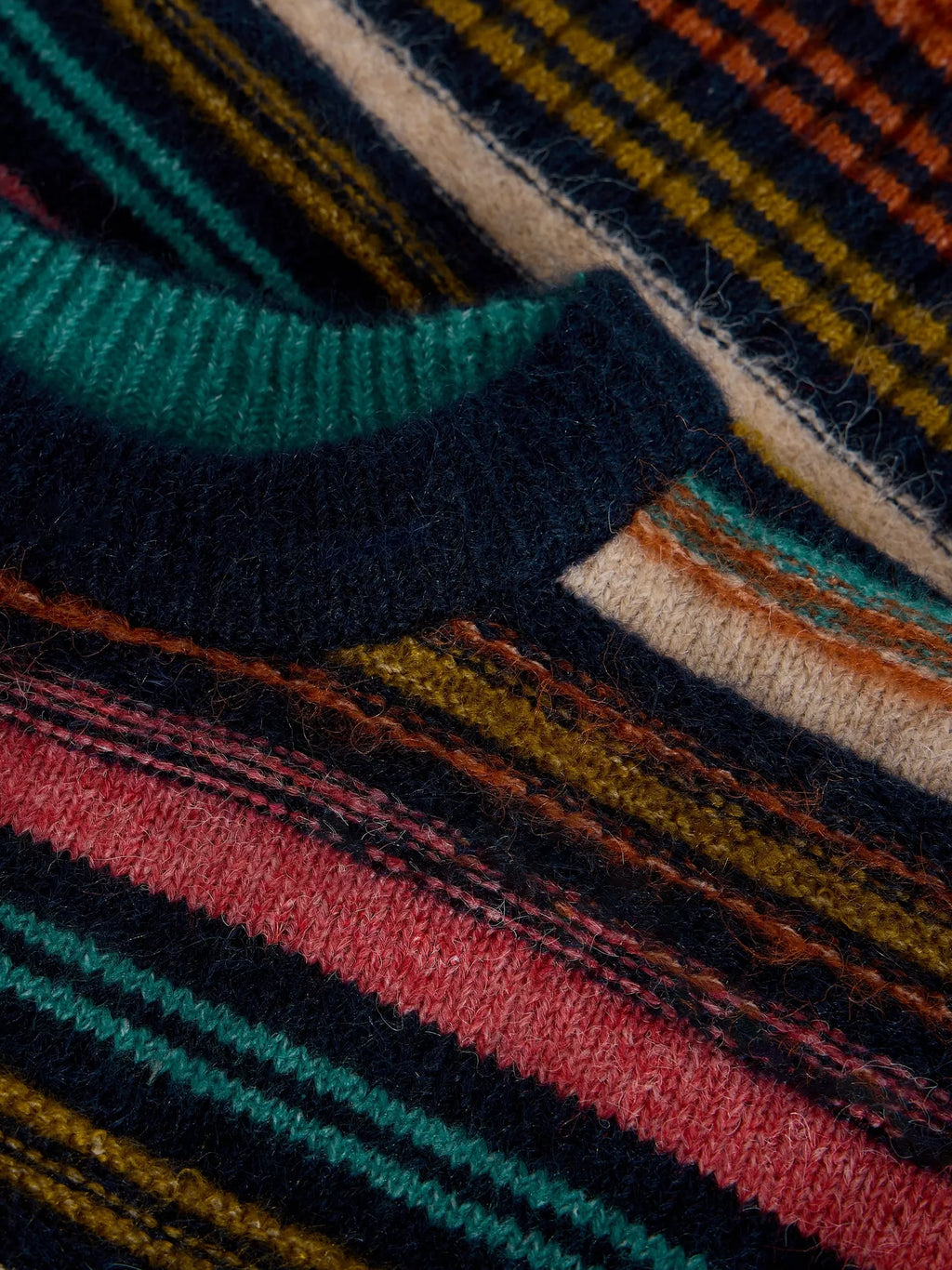 White Stuff Florence Stripe Jumper striped fabric close-up