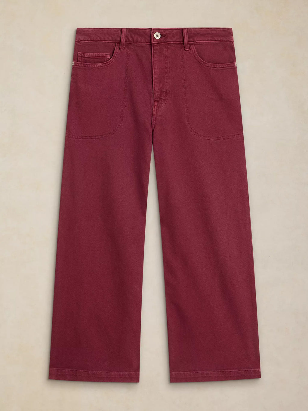 Tia Wide Leg Crop Jean – Dark Plum