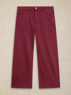 Tia Wide Leg Crop Jean – Dark Plum
