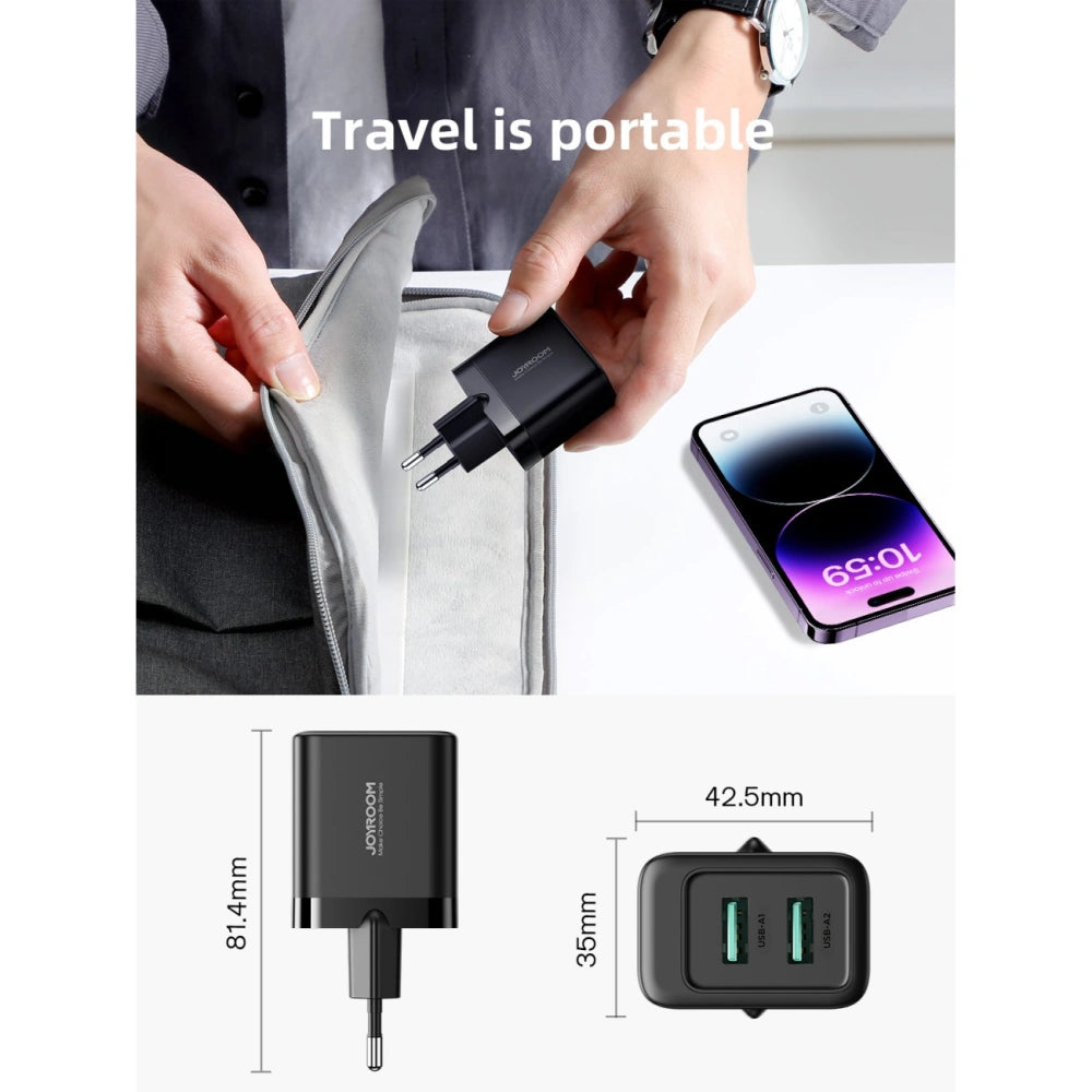 Joyroom JR-TCN01 Dual USB-A 2.4A Wall Charger – view 5