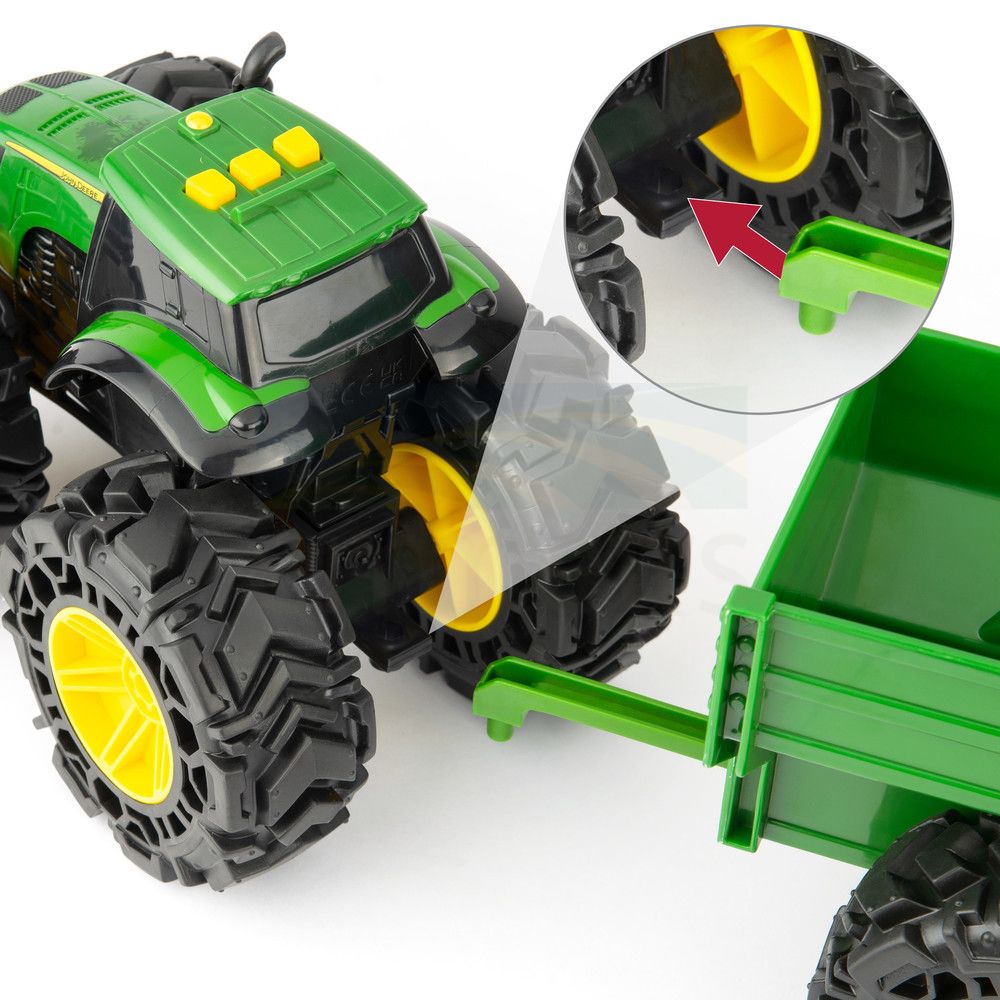 John Deere Monster Treads Tractor with Wagon – Lights & Sounds – view 6