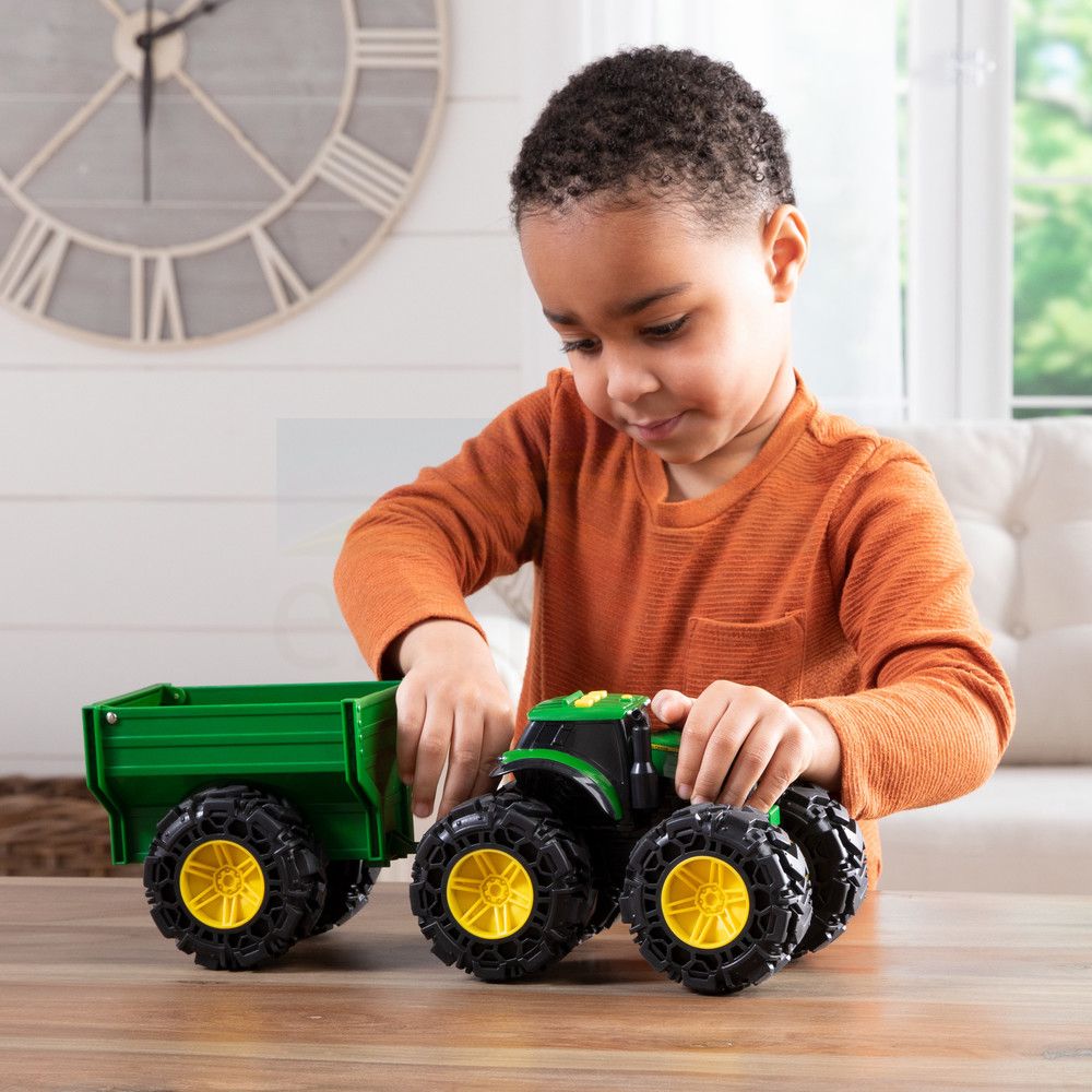 John Deere Monster Treads Tractor with Wagon – Lights & Sounds – view 8