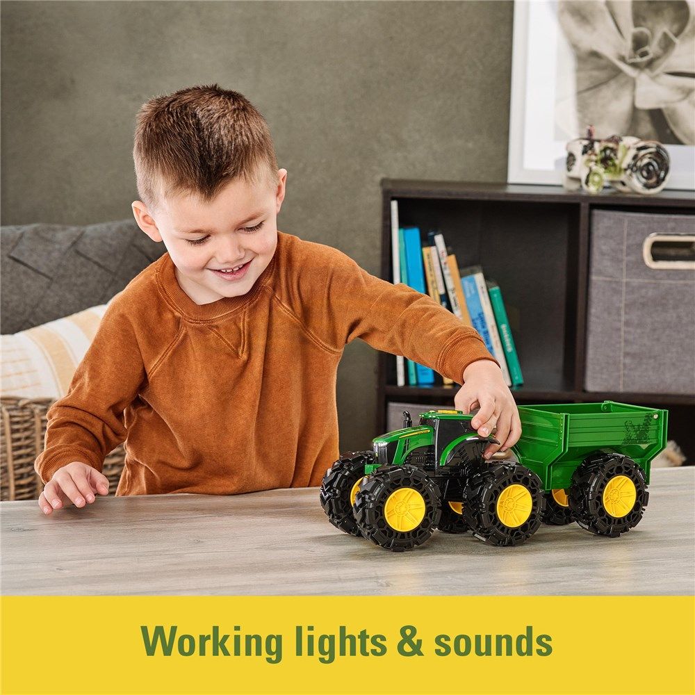 John Deere Monster Treads Tractor with Wagon – Lights & Sounds – view 10