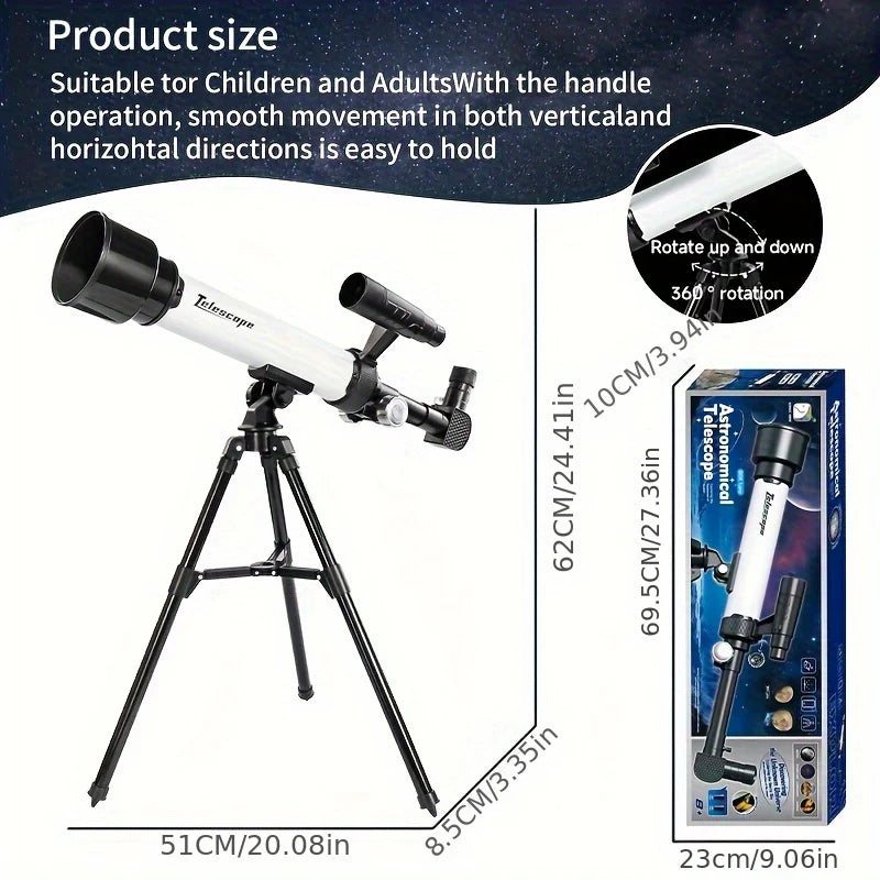 50/500mm Astronomical Telescope – Stargazing Kit with Smartphone Holder & Tripod
