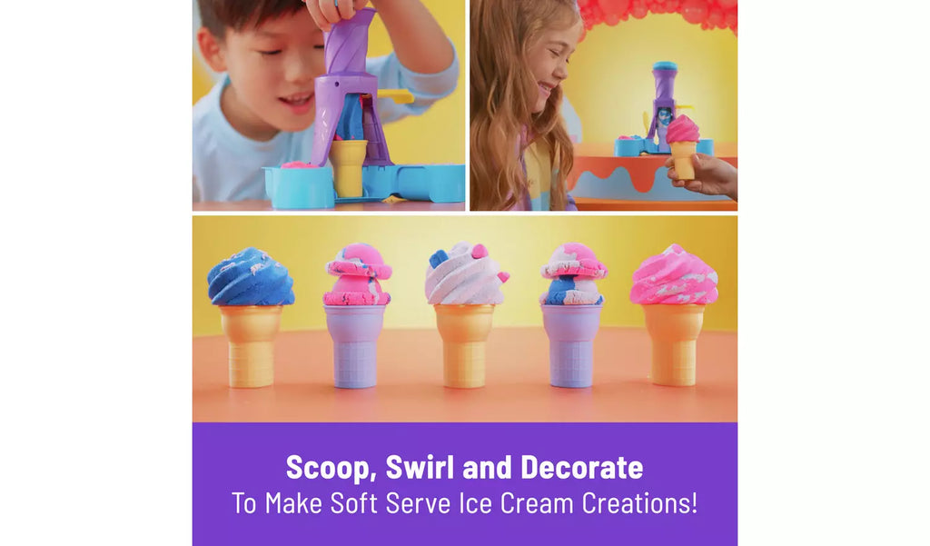 Kinetic Sand Soft Serve Ice Cream Station Playset