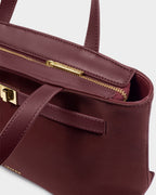 Orin Top Handle Suedette Crossbody Bag in Cherry - image 3