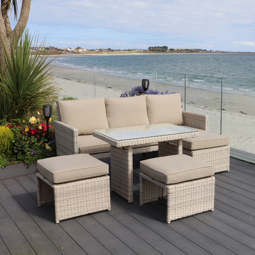 Alicante 5-piece Corner Set (Cream) - Flemings Department Store