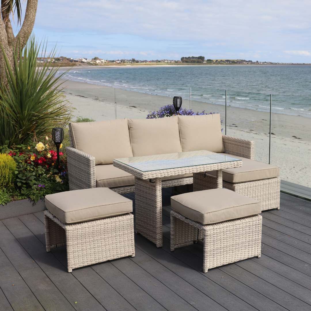 Alicante 5-piece Corner Set (Cream) - Flemings Department Store